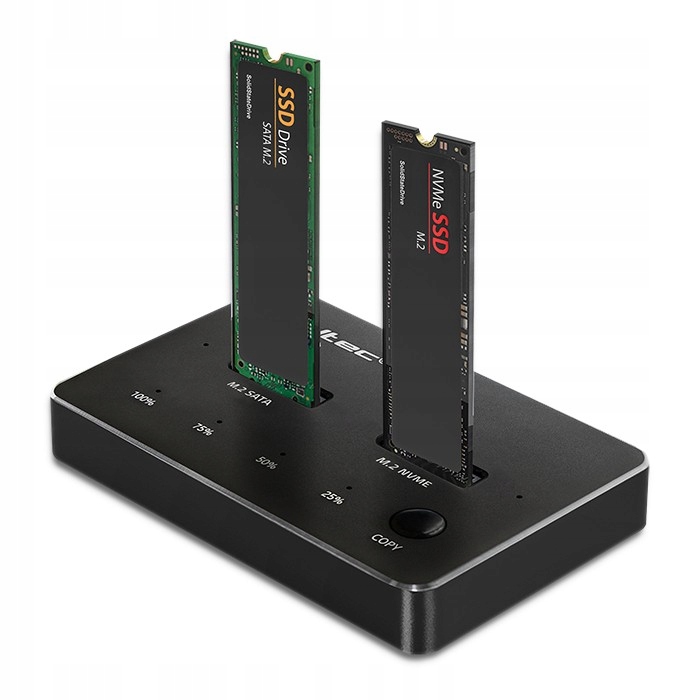 Dokovacia stanica Qoltec SSD M.2 | NVMe | SATA | USB-C | DUAL 2 x 2TB